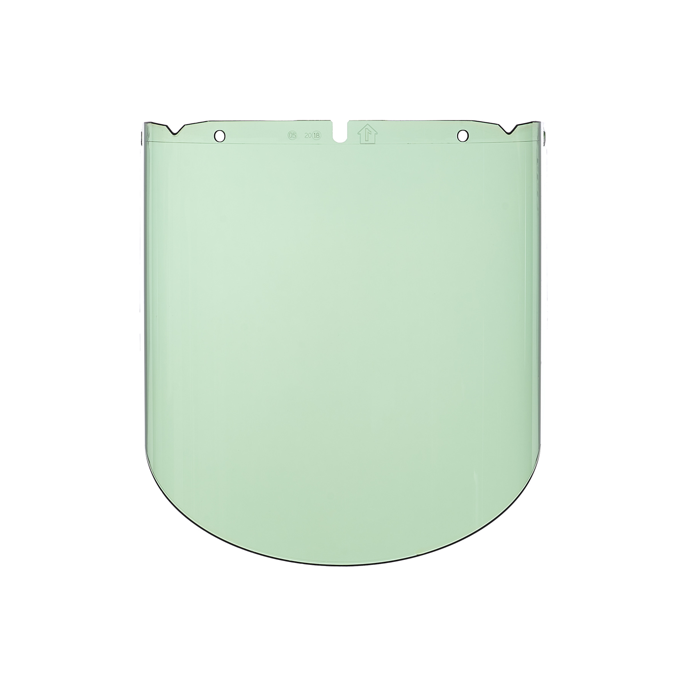 V-Gard Visor, PC, Green Tint, Molded, (9.25"x17"x.098"), Anti-Fog/Anti-Scratch